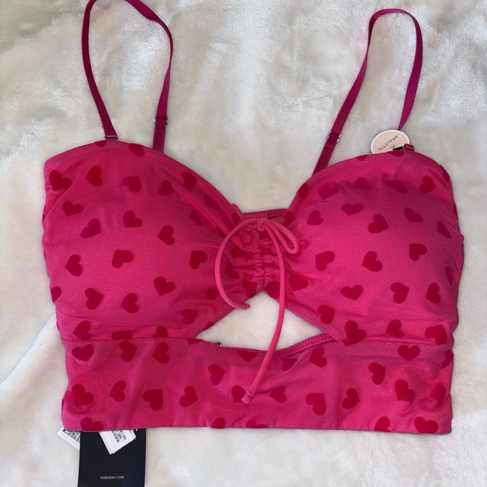 Pink Heart Forever 21 top